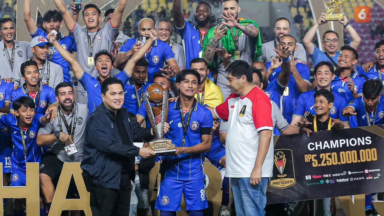 Arema FC Juara Piala Presiden 2024, Bawa Pulang Hadiah Fantastis